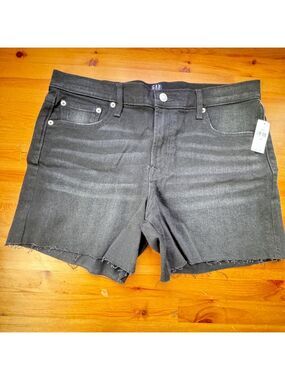 Gap black denim shorts